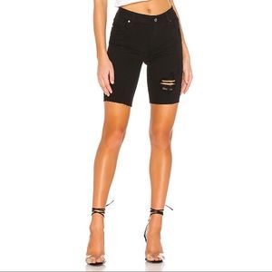 Paige Jax Cutoff Black Denim Jean Shorts